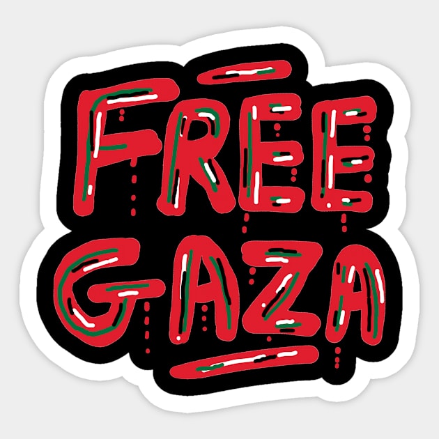 Free Gaza Sticker by Mark Ewbie